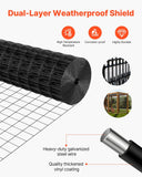 Darrahopens Home & Garden > Decor > Vases & Table Decor VEVOR Hardware Cloth 61cm x 7.62m, 2 x 3 in Mesh 16 Gauge Galvanized Wire Mesh Roll, Weather-Resistant Vinyl Coated Chicken Wire Fencing, Heavy Duty Welded Garden Plant Fencing for Rabbit Cage Snake