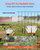 Darrahopens Home & Garden > Decor > Vases & Table Decor VEVOR Hardware Cloth 61cm x 7.62m, 2 x 3 in Mesh 16 Gauge Galvanized Wire Mesh Roll, Weather-Resistant Vinyl Coated Chicken Wire Fencing, Heavy Duty Welded Garden Plant Fencing for Rabbit Cage Snake