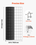 Darrahopens Home & Garden > Decor > Vases & Table Decor VEVOR Hardware Cloth 91cm x 7.62m, 2 x 3 in Mesh 16 Gauge Galvanized Wire Mesh Roll, Weather-Resistant Vinyl Coated Chicken Wire Fencing, Heavy Duty Welded Garden Plant Fencing for Rabbit Cage Snake