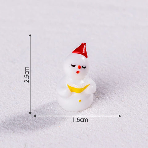 Darrahopens Home & Garden > Decor > Vases & Table Decor White snowman 5 Pack Miniature Christmas Figurines DIY Micro Landscape Decoration Accessories Cute Resin Ornaments for Holiday Crafts