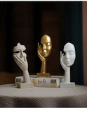 Darrahopens Home & Garden > Decor > Vases & Table Decor White Style 3 Elegant Abstract Face Sculpture - Modern Resin Art Figurine, Hand & Mask Home Decor Accent