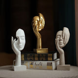 Darrahopens Home & Garden > Decor > Vases & Table Decor White Style 3 Elegant Abstract Face Sculpture - Modern Resin Art Figurine, Hand & Mask Home Decor Accent