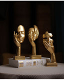 Darrahopens Home & Garden > Decor > Vases & Table Decor White Style 3 Elegant Abstract Face Sculpture - Modern Resin Art Figurine, Hand & Mask Home Decor Accent