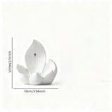 Darrahopens Home & Garden > Decor > Vases & Table Decor White Zen Lotus Waterfall Backflow Aroma Diffuser - Premium Elegant Resin Craft for Meditation & Yoga, 10cm Compact Design