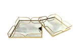 Darrahopens Home & Garden > Decor > Vases & Table Decor Willow Square Tray - Small - Gold