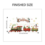 Darrahopens Home & Garden > Decor > Wallpaper 10 PCS Christmas Train with Santa & Snowman PVC Wall Sticker for Australian Shop Windows & Home Decor
