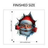 Darrahopens Home & Garden > Decor > Wallpaper 10 PCS Creative 3D Santa Claus Peeking Through Wall Christmas Wall Sticker for Australian Homes