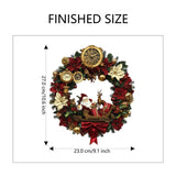 Darrahopens Home & Garden > Decor > Wallpaper 10 PCS Festive Christmas Wreath PVC Wall Sticker with Santa, Reindeer & Clocks for Australian Decor
