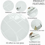 Darrahopens Home & Garden > Decor > Wallpaper 10 pcs White 3D Wall Tile Sticker Kitchen Bathroom (30.5X 30.5Cm)