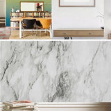 Darrahopens Home & Garden > Decor > Wallpaper 10M Marble Self-Adhesive PVC Wall Sticker Wallpaper Decor - Black Marble-A