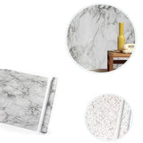 Darrahopens Home & Garden > Decor > Wallpaper 10M Marble Self-Adhesive PVC Wall Sticker Wallpaper Decor - Black Marble-A