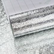Darrahopens Home & Garden > Decor > Wallpaper Silver Self Adhesive Vinyl Wallpaper Aluminum Foil Look Waterproof Greaseproof For Kitchen Cupboards Diy Wall Stickers