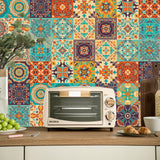 Darrahopens Home & Garden > Decor > Wallpaper Waterproof Tile Stickers 15x15cm 24 pcs for Kitchen Furniture Table