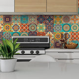Darrahopens Home & Garden > Decor > Wallpaper Waterproof Tile Stickers 15x15cm 24 pcs for Kitchen Furniture Table