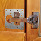 Darrahopens Home & Garden > DIY 1 Pcs Kitchen Cupboard Door Cabinet Hinges Repair Plate Brackets Kit Fixing Screws