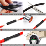 Darrahopens Home & Garden > DIY 2m Polyolefin Shrink Tube 5/32" (4mm) 2:1 Ratio Heat Shrink Tubing Sleeving Wrap Shrinking