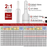 Darrahopens Home & Garden > DIY 2m Polyolefin Shrink Tube 7/8" (22mm) 2:1 Ratio Heat Shrink Tubing Sleeving Wrap Shrinking
