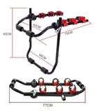 Darrahopens Home & Garden > DIY 3 Bike Universal Cycle Bicycle Car Rear Carrier Rack Hanger Mount for Car Sedan Hatchback Minivan SUV