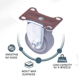 Darrahopens Home & Garden > DIY 3 inch Heavy Duty Caster Wheels Fixed Casters Castor Wheels Cart Furniture Workbench