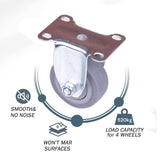 Darrahopens Home & Garden > DIY 4 inch Heavy Duty Caster Wheels Fixed Casters Castor Wheels Cart Furniture Workbench