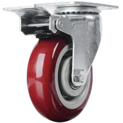 Darrahopens Home & Garden > DIY 4 inch Heavy Duty Casters Lockable Caster Wheel Swivel Casters Castor with Brakes for Furniture and Workbench Cart