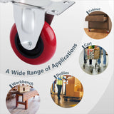 Darrahopens Home & Garden > DIY 4 inch Heavy Duty Fixed Caster Casters Wheels Castor for Furniture and Workbench Cart