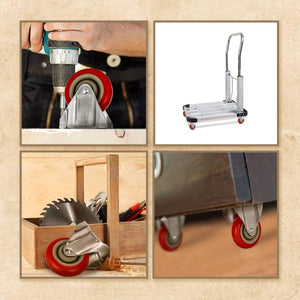 Darrahopens Home & Garden > DIY 4 inch Heavy Duty Fixed Caster Casters Wheels Castor for Furniture and Workbench Cart