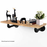 Darrahopens Home & Garden > DIY 4PCS Pipe Floating Shelf Bracket Industrial Pipe Shelf Bracket Mounting Bracket Storage Racks Decor