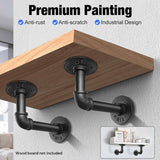Darrahopens Home & Garden > DIY 4PCS Pipe Floating Shelf Bracket Industrial Pipe Shelf Bracket Mounting Bracket Storage Racks Decor