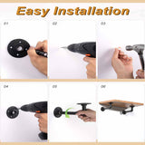 Darrahopens Home & Garden > DIY 4PCS Pipe Floating Shelf Bracket Industrial Pipe Shelf Bracket Mounting Bracket Storage Racks Decor