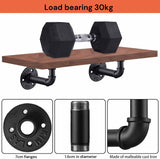 Darrahopens Home & Garden > DIY 4PCS Pipe Floating Shelf Bracket Industrial Pipe Shelf Bracket Mounting Bracket Storage Racks Decor