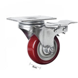 Darrahopens Home & Garden > DIY 4x 4 inch Heavy Duty 2x Fixed + 2x Swivel Casters Load 520kg Lockable Castor Caster Wheels Swivel Casters with Brakes