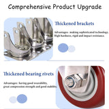 Darrahopens Home & Garden > DIY 4x 4 inch Heavy Duty 2x Fixed + 2x Swivel Casters Load 520kg Lockable Castor Caster Wheels Swivel Casters with Brakes
