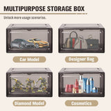 Darrahopens Home & Garden > DIY 5Pcs Premium Acrylic Shoe Box Sneaker Display Storage Case  Boxes Magnetic Door Au