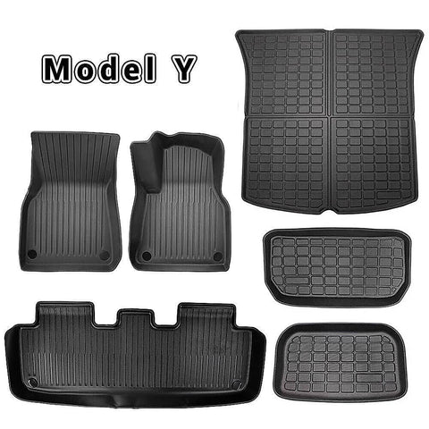 Darrahopens Home & Garden > DIY 6 piece Car Y Floor Mats for Front and Rear Trunk Front Passenger and Driver Side