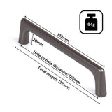 Darrahopens Home & Garden > DIY Black Zinc Kitchen Cabinet Handles Drawer Bar Handle Pull 128mm