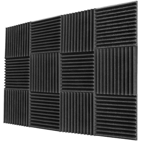 Darrahopens Home & Garden > DIY > Building Materials 12pcs 300x300x25mm Acoustic Foam Soundproofing Panels For KTV Bar Soundproofing Studio Wedges Soundproofing Wall Panels Espuma