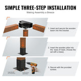 Darrahopens Home & Garden > DIY > Building Materials 2 Pack 4 Way Pergola Bracket Kit for 4x4 Posts Heavy Duty Corner Brackets DIY Wood Post Base for Gazebo Patio Pergola Log Cabin Outdoor