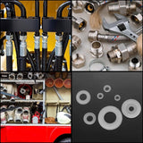 Darrahopens Home & Garden > DIY > Building Materials 500 Pieces Nylon Flat Washers, Flat Washers Insulation Round Spacer Plumbing Assortment Kit - White, M2/M2.5/M3/M4/M5/M6/M8/M10