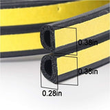 Darrahopens Home & Garden > DIY > Building Materials Black D-profile Weather Strip Seal 6M for Door Window Soundproof Weatherproof Strong Adhesion