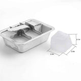 Darrahopens Home & Garden > DIY > Building Materials Professional Ice Cube Trays Stainless Steel - 6-Large Slot Heavy Duty Metal Icecube Mold, Non-Toxic Freezer Tray with Lever Release, Bar & Kitchen Use