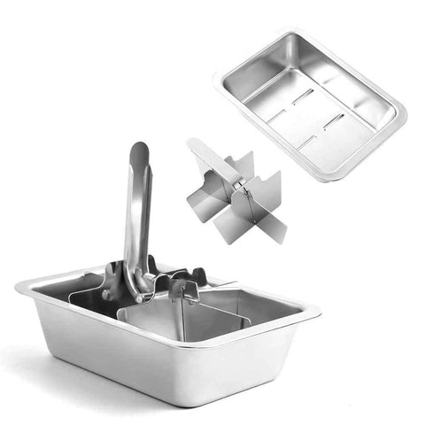Darrahopens Home & Garden > DIY > Building Materials Professional Ice Cube Trays Stainless Steel - 6-Large Slot Heavy Duty Metal Icecube Mold, Non-Toxic Freezer Tray with Lever Release, Bar & Kitchen Use