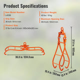 Darrahopens Home & Garden > DIY > Building Materials VEVOR Timber Claw Hook, 36 inch 4 Claw Log Grapple for Logging Tongs, Swivel Steel Log Lifting Tongs, Eagle Claws Design with 3307 lbs/1500 kg Loading Capacity for Tractors, ATVs, Trucks, Forklifts