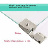 Darrahopens Home & Garden > DIY > Door Hardware 1 Pair Frameless Glass Door Hinges, Side Recessed Glass Cabinets, Shower Door Hinges, Furniture Glass Cabinet And Door