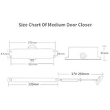 Darrahopens Home & Garden > DIY > Door Hardware 1 Piece Hydraulic Automatic Door Closer with Rotating Arm, for 45 to 85 kg Doors