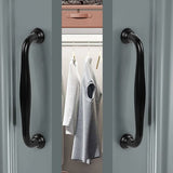 Darrahopens Home & Garden > DIY > Door Hardware 10 pcs Black Furniture Handles - Black Kitchen Furniture Handles Door Handles Drawer Bedroom Center Distance 128mm, Handles for Wardrobes