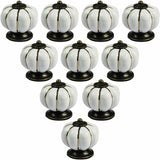 Darrahopens Home & Garden > DIY > Door Hardware 10 pcs Vintage European Style Ceramic Pumpkin Cabinet Knobs Dresser Cupboard Drawer Pull Handles White