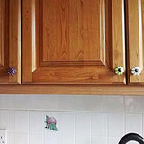 Darrahopens Home & Garden > DIY > Door Hardware 10 pcs Vintage European Style Ceramic Pumpkin Cabinet Knobs Dresser Cupboard Drawer Pull Handles White