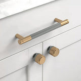 Darrahopens Home & Garden > DIY > Door Hardware 10 Pieces Kitchen Cabinet Handles Gray Gold 128Mm Gold Alloy Furniture Handles With Screws, For Desks, Drawers,