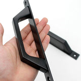 Darrahopens Home & Garden > DIY > Door Hardware 19.6Cm Wooden Handle Barn Door Pull Sliding Door Handle Carbon Steel (D Black)